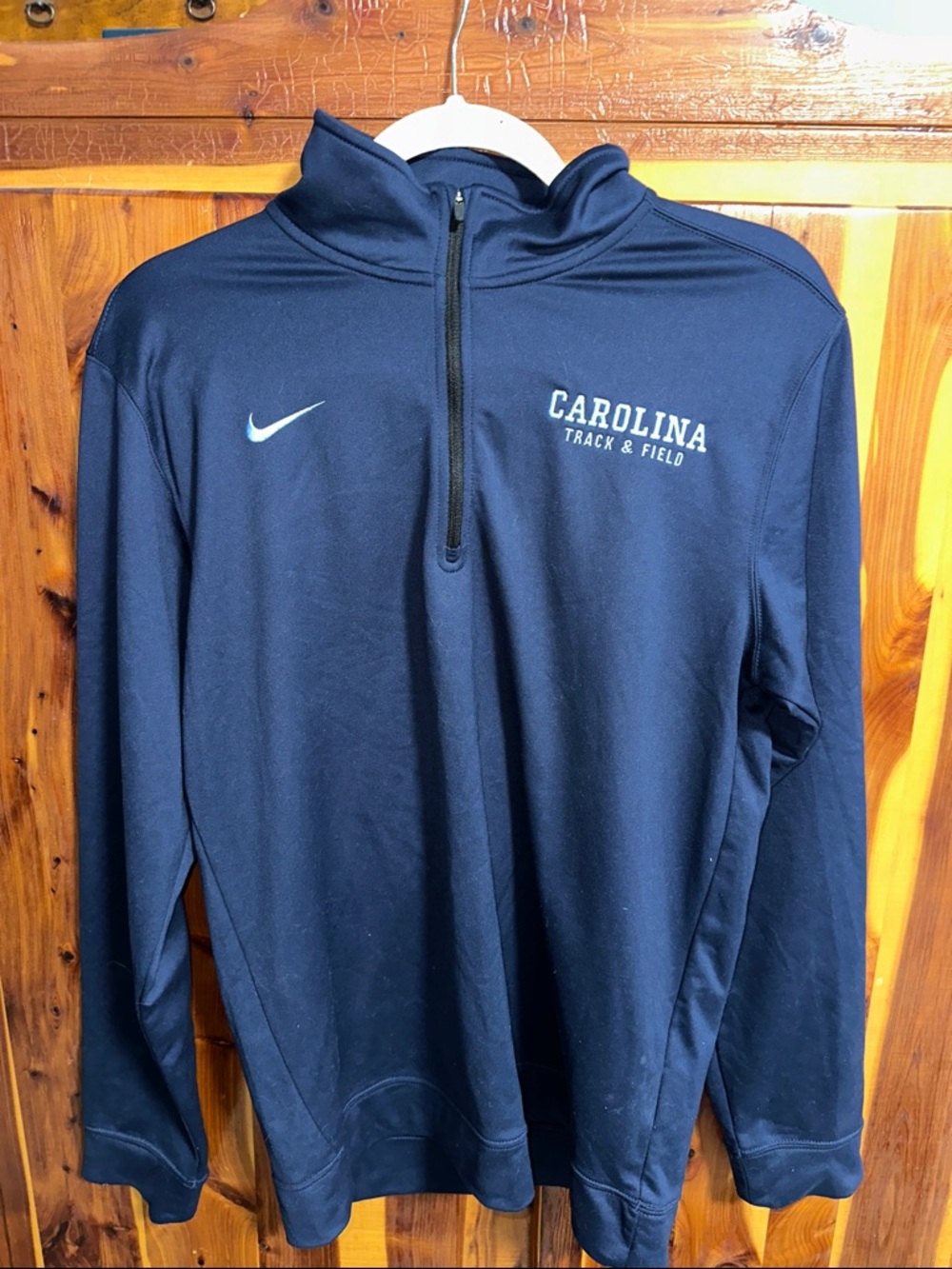 Nike Navy Carolina Track & Field Half-Zip Pullover
